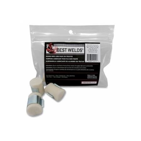 Best Welds Lube Pad, Plain, White, Clip Included, 6 EA/PK, 6PK 905-LUBE-PAD-6PK-PLAIN