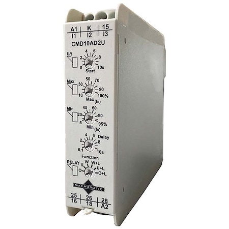 Macromatic MultiFunCurrntRelay, 10A, 24-240VACDC, 5Pin CMD10AD2U-G