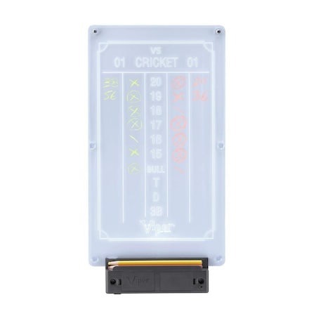 Viper Illumiscore Plus Dart Scoreboard, Transparent 41-0402