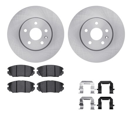 Dynamic Friction Co DFC Brake Rotor with 5000 Brake Pads and Hardware Kit 6512-45116