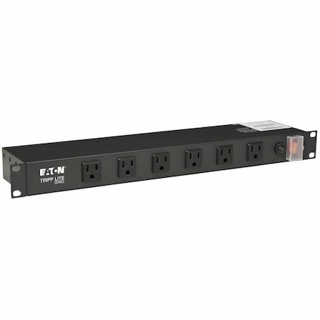 Eaton Tripp Lite Series 1U Rack-Mount Power Strip, 120V, 15A, 5-15P, 12 Right-Angle 5-15R Outlets 6 RS1215-RA