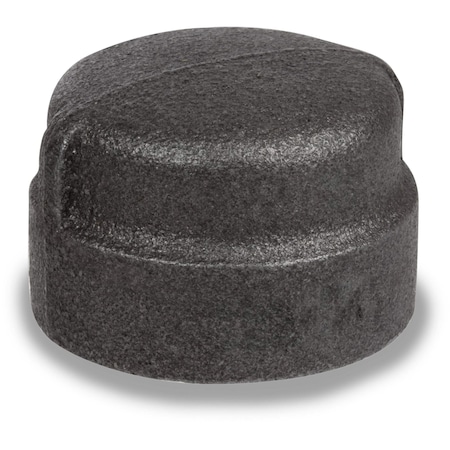 Usa Industrials Pipe Fittings - Black-Coated Malleable Iron - Class 300 - Round Cap - 2-1/2in NPT Female ZUSA-PF-20550