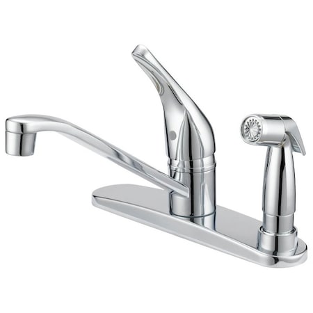 Boston Harbor Kitchen Faucet, 1.8 gpm, 1-Faucet Handle, 4-Faucet Hole, Metal/Plastic, Chrome Plated FS610045CP