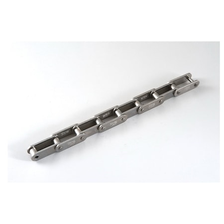 Tsubaki C2050SSR100 Double Pitch Conveyor chain, 100 ft OAL, 1.25P, .75 Dia x 3/8 W, .08 THK Plate, 304SS T-C2050SSR100