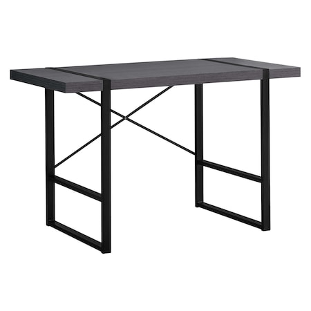 Homeroots 49" Gray and Black Computer Desk 355720