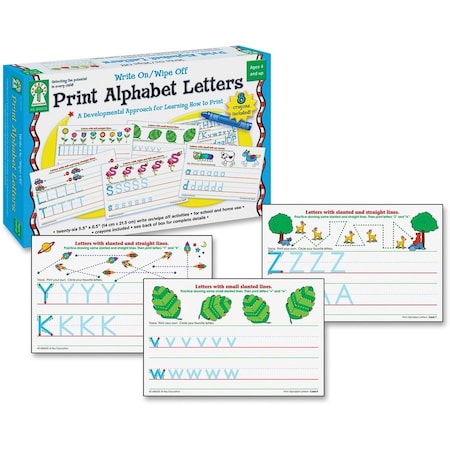 Key Education Publishing Print Alphabet Letters Manipulative, Write-on/Wipe-off 846035