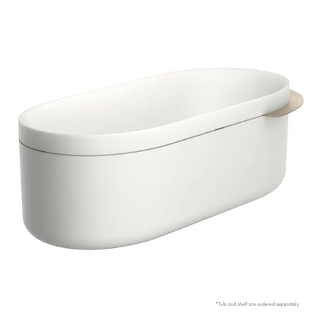 Axor Suite Tubs Round with Pop-Up Drain, 74 1/8" in Brushed Nickel 42005820