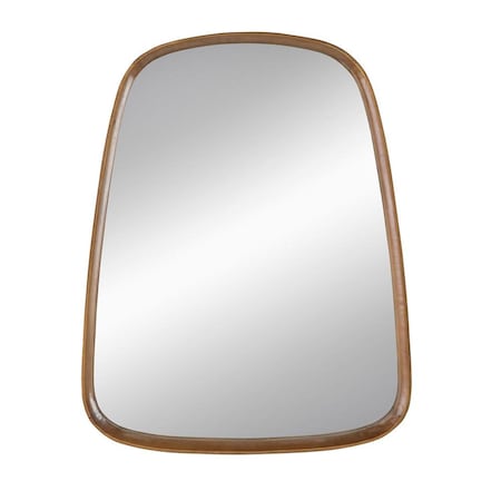 Homeroots 37" Brown Novelty Wood Framed Accent Mirror 485079