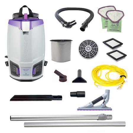 Proteam GoFit 6 PLUS, 6 qt. Backpack Vacuum w/ ProBlade Carpet Tool Kit 107707