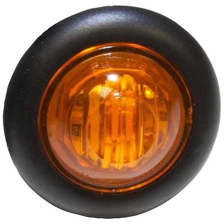 Pm Company Marker Light, 9/16 V, LED Lamp, Amber Lens, Grommet V181A-BT2