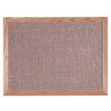 Aarco Designer Fabric Bulletin Board w/ an Oak Frame, Frame: Clear Lacquer, Board: Pumice 18''Hx24''W OF1824022