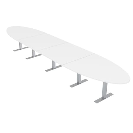 Skutchi Designs 18ft Oval Conference Table With Power | Harmony Series | 16 Person Meeting Room Table HAR-OVL-48X216-T-W960-NA