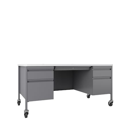 Hirsh Industries Rectangular Office Desk, 30 in D X 29 1/2 in H, 60 in W X 22659