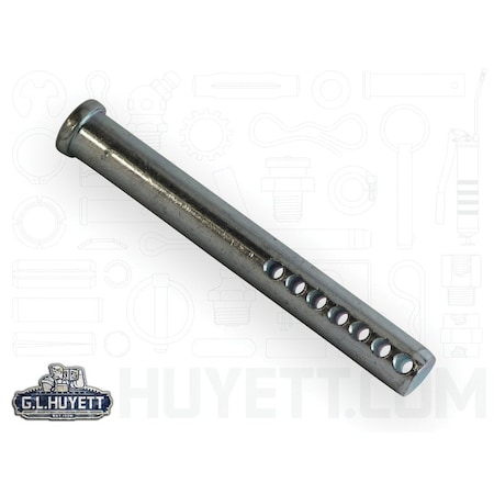 Huyett Universal Clevis Pin, Zinc Plated, 0.562 in Dia x 4.000 in Shank L x 0.156 in Hole Dia CLPUZ-0562-4000
