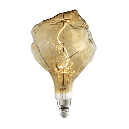 Bulbrite 60-Watt Equivalent Glacier Amber Light Dimmable LED Grand Filament Nostalgic Light Bulb 776320