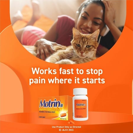 Motrin Ibuprofen Pain Reliever, Orange, 50PK JOJ48152