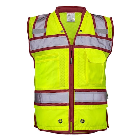 Dome75 OMNI Series OV6100 HiVis Class 2 Heavy Duty Utility Vest 2X OV6124