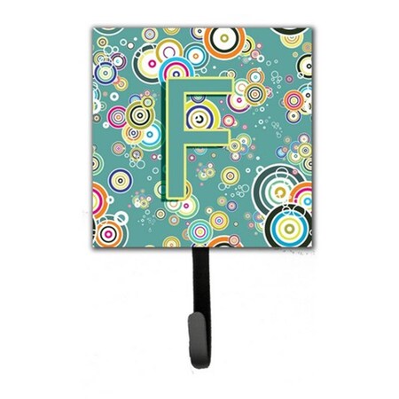 Carolines Treasures Letter F Circle Circle Teal Initial Alphabet Leash and Key Holder CJ2015-FSH4