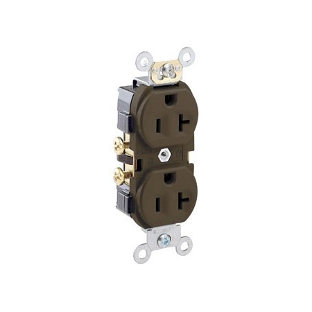 Leviton Commercial Grade Duplex Receptacle, 20 Amp, 125 Volt CR20-S