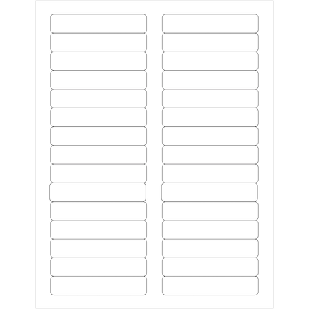 Tape Logic 3 7/16 x 2/3in White Rectangle Laser Labels, 30000PK LL174