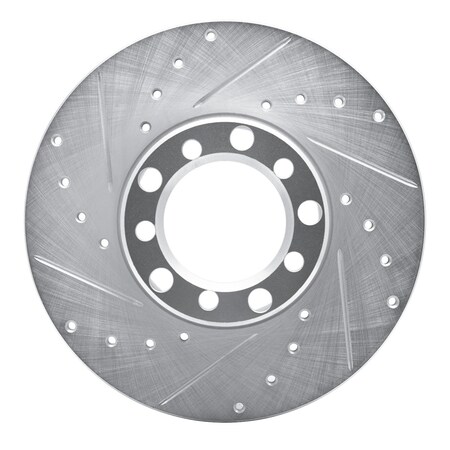 Dynamic Friction Co DFC Brake Rotor - Drilled and Slotted - Silver 631-63006L