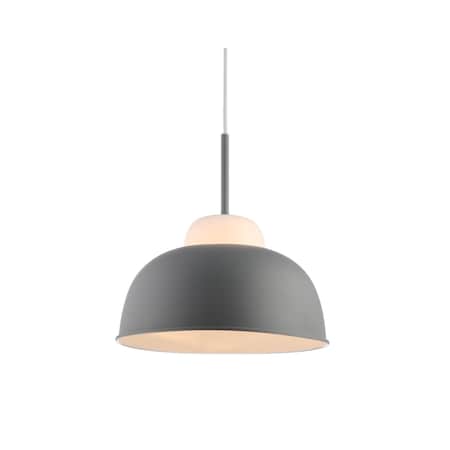 Jonathan Y Simon 12" Adjustable Metal/Glass LED Pendant, Gray JYL9064A