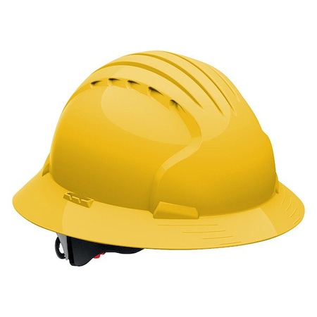 Pip Hard Hat, JSP, HDPE, 6 Point Ratchet, Type 1, Class E, Lime 280-EV6161-20