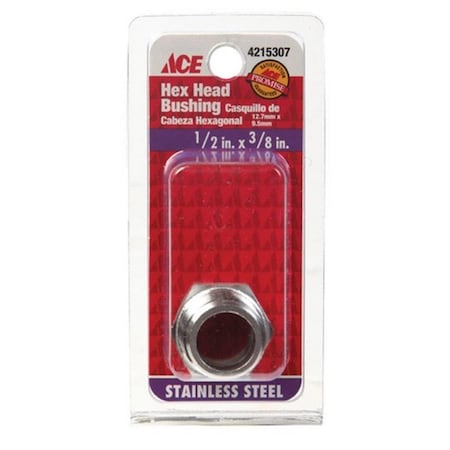 Smith-Cooper S3014HB004003CS 0.5 x 0.37 in. Hex Bushing 4215307