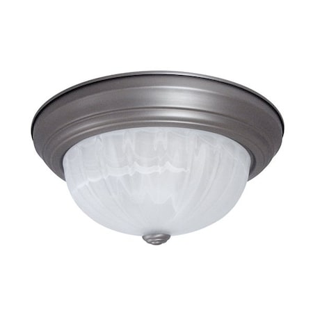 Sunlite 13in. Brushed Nickel Alabaster Glass 36W 2700K 1250 Lumens Dome Ceiling Light Fixture 45500-SU