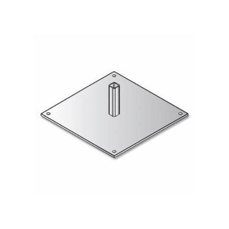 Tillman Track Mounted Rolling Curtain System, 12 in W x 12 in L, Metallic, Galv Steel, Support Base,  724-RC1068