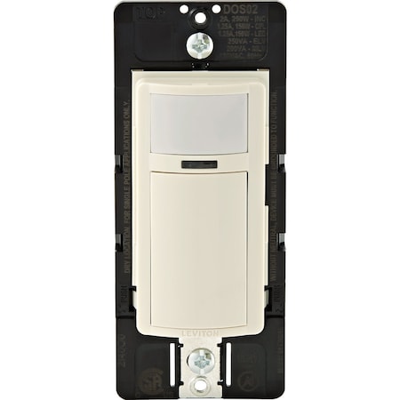 Leviton Decora Light Almond 900 Sq. Ft. Coverage 180 Deg. Detection Occupancy Sensor Switch R08-DOS02-1LT