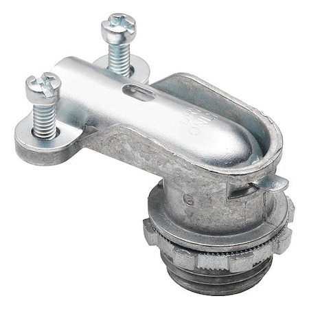 Bridgeport Squeeze Connector 3/8 in, Die Cast Zinc, Ball Burnished; Mirror Smooth, Silver 801-DC2