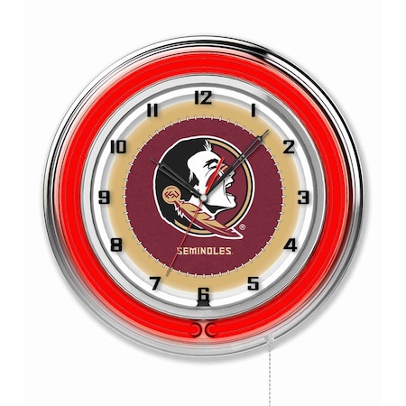 Holland Bar Stool Co Florida State Double Neon 19" Clock (Head) Clk19FSU-HD