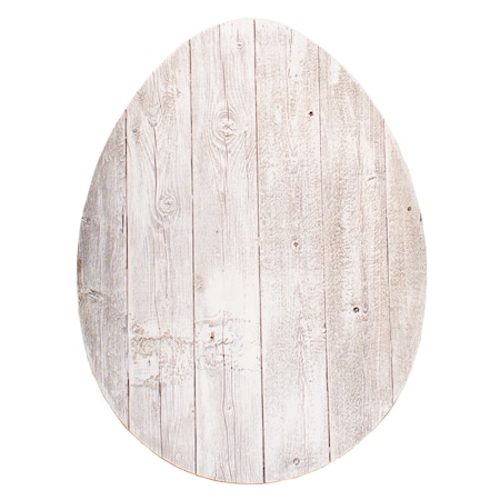 Homeroots 24" X 18" White Easter Solid Wood Hanging Dimensional Sculpture 384898