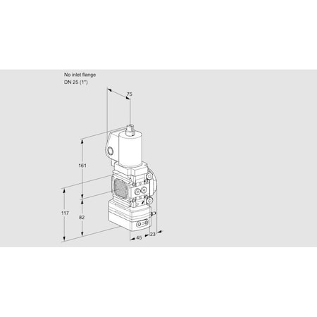 Honeywell Kromschroder Gas Pressure Regulator with Solenoid Valve, 1/2" DN15, 35–100 mbar KS88029799