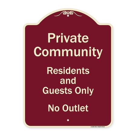 Signmission Burgundy, 18 Inch x 24 Inch, Heavy Gauge Aluminum A-DES-BU-1824-9933