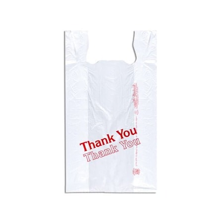 Nashville Wraps Thank You Plastic T Sacks, 12x7x22, Bulk .55 mil, 1000PK TSTY