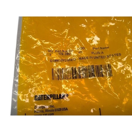 Caterpillar PLUG ASSEMBLY, CATERPILLAR OEM 1742851 1742851