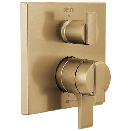 Delta Angular Modern Monitor 17 Series Valve Trim with 3-Setting Integrated Diverter T27867-CZ