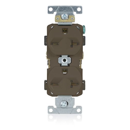 Leviton Plugs&Rcptcls, 20A, 250VAC, Brn, Plyprpyln 5822