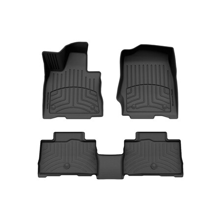 Weathertech Black Front & Rear FloorLiner HP, 2020 - 2025 Lincoln Aviator 441576-1-2IM