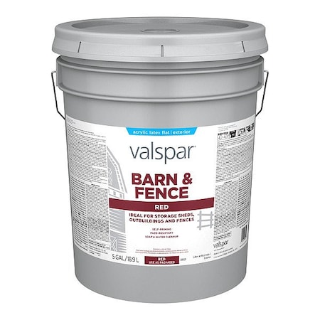 Valspar Exterior Paint, Metal, Steel, Wood, Red 009.0028601.008