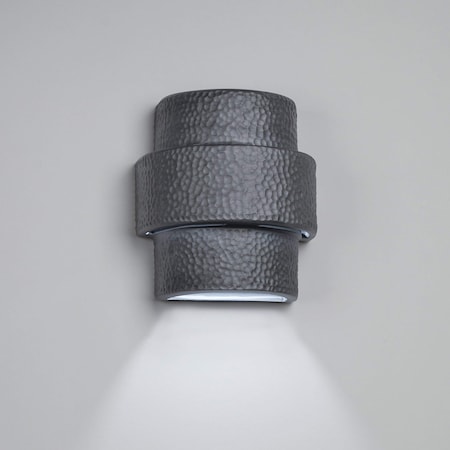Luxury Lighting Hammerman 9 in Tall Ceramic Outdoor Wall Light, Rubbed Pewter Paint Finish, 2PK (2) HM120-APew-ud-7