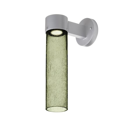 Besa Lighting Juni 16 Outdoor Sconce, Moss Bubble, Silver Finish, 1x4W LED JUNI16MS-WALL-LED-SL
