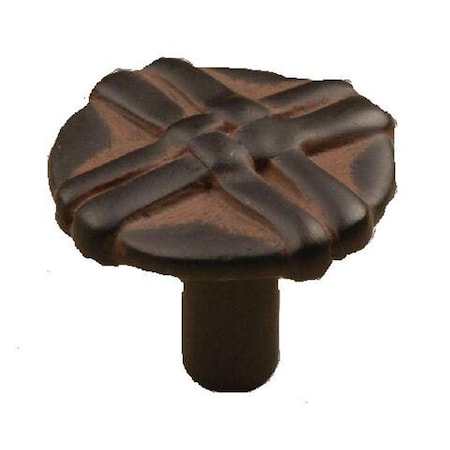 Laurey 1.38 in. Lineage Knob, Black with Terra Cotta 37021