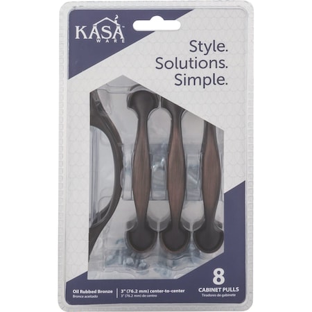 Hardware Resources KasaWare 4-5/8'' Brushed Oil Rubbed Bronze Cabinet Pull, 8PK K4133BORB-8