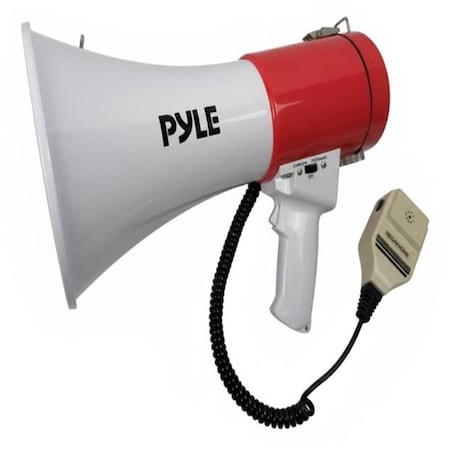 Pyle 50W Megaphone Bullhorn Speaker, Red PMP55BTRD