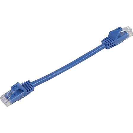 Monoprice Patch Cord, Cat 6, Flexboot, Blue, 0.5 ft. 9789