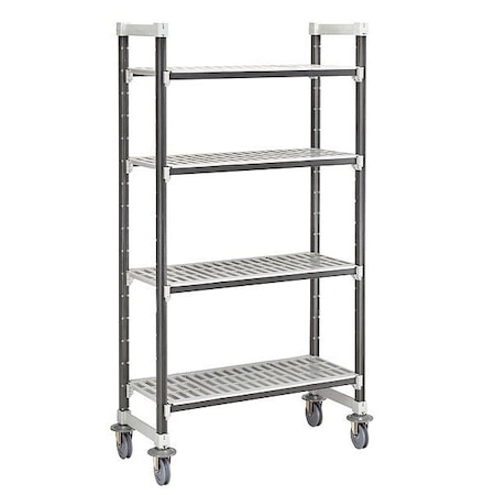 Cambro Shelving Unit, 48 in L, Speckled Gray EXHD244878V4480