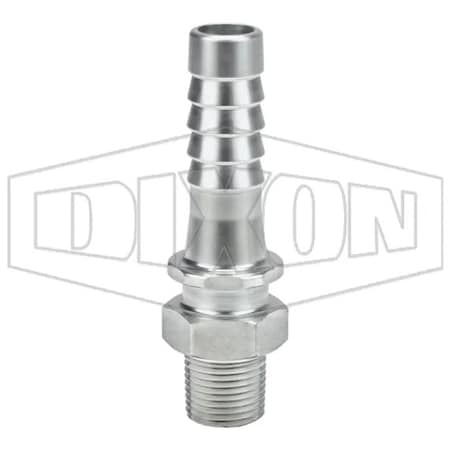 Dixon Boss Stem, 1/2 x 3/4 in, MNPT x Hose Shank, Steel MS12X8